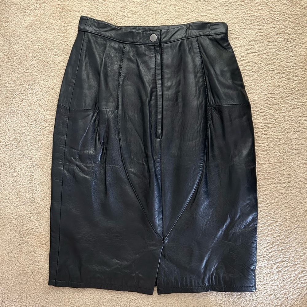 Tannery West Vintage Leather Skirt Size 4